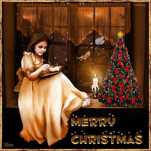 Красивая открытка с католическим Рождеством на английском