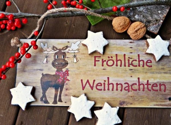открытка на немецком с Рождеством