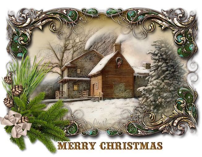Картинка с католическим Рождеством Мери Кристмас